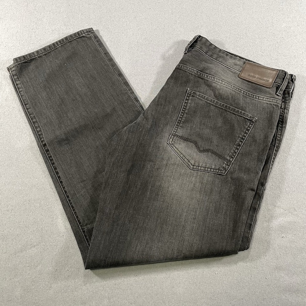 Hugo Boss Mens Jeans 40x34 Orange 24 Barcelona Straight Black Casual-Luxury